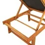 Tumbonas 2 unidades madera maciza de acacia y textileno negro de vidaXL, Tumbonas - Ref: Foro24-3279247, Precio: 301,88 €, De...