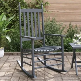 Mecedoras con asiento curvo 2 uds madera álamo maciza gris de vidaXL, Mecedoras - Ref: Foro24-3281589, Precio: 202,40 €, Desc...