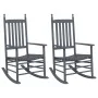 Mecedoras con asiento curvo 2 uds madera álamo maciza gris de vidaXL, Mecedoras - Ref: Foro24-3281589, Precio: 202,40 €, Desc...