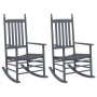 Mecedoras con asiento curvo 2 uds madera álamo maciza gris de vidaXL, Mecedoras - Ref: Foro24-3281589, Precio: 207,89 €, Desc...