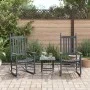 Mecedoras con asiento curvo 2 uds madera álamo maciza gris de vidaXL, Mecedoras - Ref: Foro24-3281589, Precio: 202,40 €, Desc...