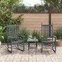 Mecedoras con asiento curvo 2 uds madera álamo maciza gris de vidaXL, Mecedoras - Ref: Foro24-3281589, Precio: 207,89 €, Desc...