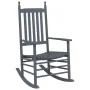 Mecedoras con asiento curvo 2 uds madera álamo maciza gris de vidaXL, Mecedoras - Ref: Foro24-3281589, Precio: 202,40 €, Desc...