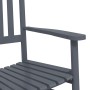 Mecedoras con asiento curvo 2 uds madera álamo maciza gris de vidaXL, Mecedoras - Ref: Foro24-3281589, Precio: 207,89 €, Desc...