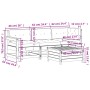 Set muebles jardín 4 pzas con cojines madera maciza pino blanco de vidaXL, Conjuntos de jardín - Ref: Foro24-3250781, Precio:...