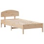 Estructura de cama con cabecero madera maciza de pino 90x200 cm de vidaXL, Camas y somieres - Ref: Foro24-3207221, Precio: 12...