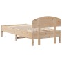 Estructura de cama con cabecero madera maciza de pino 90x200 cm de vidaXL, Camas y somieres - Ref: Foro24-3207221, Precio: 12...