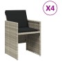 Sillones de jardín con cojines 4 uds ratán sintético gris claro de vidaXL, Sillas de jardín - Ref: Foro24-364937, Precio: 189...