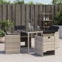 Sillones de jardín con cojines 4 uds ratán sintético gris claro de vidaXL, Sillas de jardín - Ref: Foro24-364937, Precio: 189...