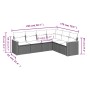 Set de sofás de jardín 6 piezas y cojines ratán sintético negro de vidaXL, Conjuntos de jardín - Ref: Foro24-3258402, Precio:...