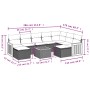 Set de sofás de jardín 10 pzas cojines ratán sintético negro de vidaXL, Conjuntos de jardín - Ref: Foro24-3260627, Precio: 59...
