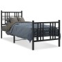 Estructura de cama con cabecero y estribo metal negro 80x200 cm de vidaXL, Camas y somieres - Ref: Foro24-376333, Precio: 81,...