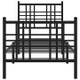 Estructura de cama con cabecero y estribo metal negro 80x200 cm de vidaXL, Camas y somieres - Ref: Foro24-376333, Precio: 81,...