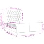Estructura de cama con cabecero tela gris oscuro 120x190 cm de vidaXL, Camas y somieres - Ref: Foro24-3270535, Precio: 171,76...