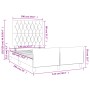 Estructura de cama con cabecero tela azul 120x190 cm de vidaXL, Camas y somieres - Ref: Foro24-3270540, Precio: 191,46 €, Des...