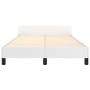 Estructura cama con cabecero cuero sintético blanco 120x190 cm de vidaXL, Camas y somieres - Ref: Foro24-3270561, Precio: 181...