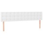 Estructura cama con cabecero cuero sintético blanco 120x190 cm de vidaXL, Camas y somieres - Ref: Foro24-3270561, Precio: 181...