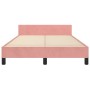 Estructura de cama con cabecero terciopelo rosa 120x190 cm de vidaXL, Camas y somieres - Ref: Foro24-3270577, Precio: 170,11 ...