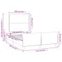 Estructura de cama con cabecero terciopelo rosa 120x190 cm de vidaXL, Camas y somieres - Ref: Foro24-3270577, Precio: 170,11 ...