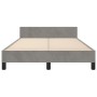 Estructura cama con cabecero terciopelo gris claro 120x190 cm de vidaXL, Camas y somieres - Ref: Foro24-3270596, Precio: 194,...