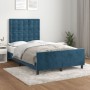Estructura cama con cabecero terciopelo azul oscuro 120x190 cm de vidaXL, Camas y somieres - Ref: Foro24-3270606, Precio: 184...
