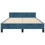 Estructura cama con cabecero terciopelo azul oscuro 120x190 cm de vidaXL, Camas y somieres - Ref: Foro24-3270606, Precio: 184...