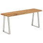 Banco con borde natural madera de acacia maciza 105 cm de vidaXL, Bancos - Ref: Foro24-372755, Precio: 106,59 €, Descuento: %