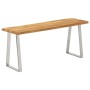 Banco con borde natural madera de acacia maciza 105 cm de vidaXL, Bancos - Ref: Foro24-372755, Precio: 106,59 €, Descuento: %