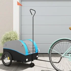 Remolque para bicicleta hierro negro y azul 30 kg de vidaXL, Remolques para bicicletas - Ref: Foro24-94142, Precio: 86,83 €, ...