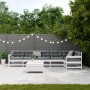 Set muebles jardín 7 pzas con cojines madera maciza pino blanco de vidaXL, Conjuntos de jardín - Ref: Foro24-3250893, Precio:...