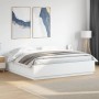 Estructura cama y luces LED madera ingeniería blanca 200x200 cm de vidaXL, Camas y somieres - Ref: Foro24-3209583, Precio: 19...