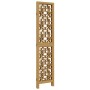 Biombo separador de 4 paneles madera maciza paulownia marrón de vidaXL, Divisores de ambientes - Ref: Foro24-358866, Precio: ...