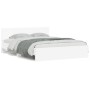 Estructura de cama con cabecero y luces LED blanco 150x200 cm de vidaXL, Camas y somieres - Ref: Foro24-3207602, Precio: 164,...
