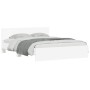 Estructura de cama con cabecero y luces LED blanco 150x200 cm de vidaXL, Camas y somieres - Ref: Foro24-3207602, Precio: 164,...