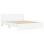 Estructura de cama con cabecero y luces LED blanco 150x200 cm de vidaXL, Camas y somieres - Ref: Foro24-3207602, Precio: 164,...