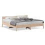 Estructura de cama con cabecero madera maciza pino 180x200 cm de vidaXL, Camas y somieres - Ref: Foro24-3216212, Precio: 170,...