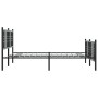 Estructura de cama cabecero y estribo metal negro 150x200 cm de vidaXL, Camas y somieres - Ref: Foro24-376344, Precio: 133,85...