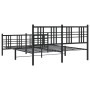Estructura de cama cabecero y estribo metal negro 150x200 cm de vidaXL, Camas y somieres - Ref: Foro24-376344, Precio: 133,85...