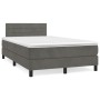 Cama box spring con colchón terciopelo gris oscuro 120x190 cm de vidaXL, Camas y somieres - Ref: Foro24-3269844, Precio: 377,...