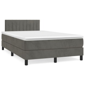 Cama box spring con colchón terciopelo gris oscuro 120x190 cm de vidaXL, Camas y somieres - Ref: Foro24-3269850, Precio: 384,...