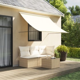 Toldo retráctil de tela y acero crema 250x150 cm de vidaXL, Toldos - Ref: Foro24-368760, Precio: 49,60 €, Descuento: %