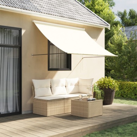 Toldo retráctil de tela y acero crema 250x150 cm de vidaXL, Toldos - Ref: Foro24-368760, Precio: 49,60 €, Descuento: %