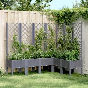 Jardinera con enrejado PP azul gris 160x120x142 cm de vidaXL, Maceteros y jardineras - Ref: Foro24-367936, Precio: 143,49 €, ...