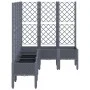 Jardinera con enrejado PP azul gris 160x120x142 cm de vidaXL, Maceteros y jardineras - Ref: Foro24-367936, Precio: 143,49 €, ...