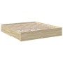 Cama con cajones madera ingeniería roble Sonoma 200x200 cm de vidaXL, Camas y somieres - Ref: Foro24-3280358, Precio: 207,03 ...