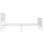 Estructura cama con cabecero y estribo metal blanco 137x190 cm de vidaXL, Camas y somieres - Ref: Foro24-376390, Precio: 108,...
