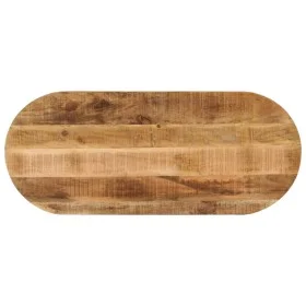Ovaler Massivholz-Couchtisch aus grobem Mangoholz, 90x40x3,8 cm. von vidaXL, Tischplatten - Ref: Foro24-370113, Preis: 56,63 ...