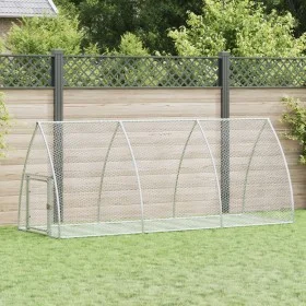 Conejera acero galvanizado plateado 300x105x120 cm de vidaXL, Jaulas y habitáculos para animales pequeños - Ref: Foro24-32815...