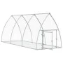 Conejera acero galvanizado plateado 300x105x120 cm de vidaXL, Jaulas y habitáculos para animales pequeños - Ref: Foro24-32815...