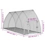 Conejera acero galvanizado plateado 300x105x120 cm de vidaXL, Jaulas y habitáculos para animales pequeños - Ref: Foro24-32815...